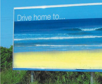 Билборд рекламен син